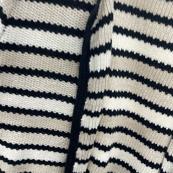 VINTAGE DANIELLE MARTIN STRIPED BOXY KNIT CARDIGAN SWEATER - Picture 3 of 7
